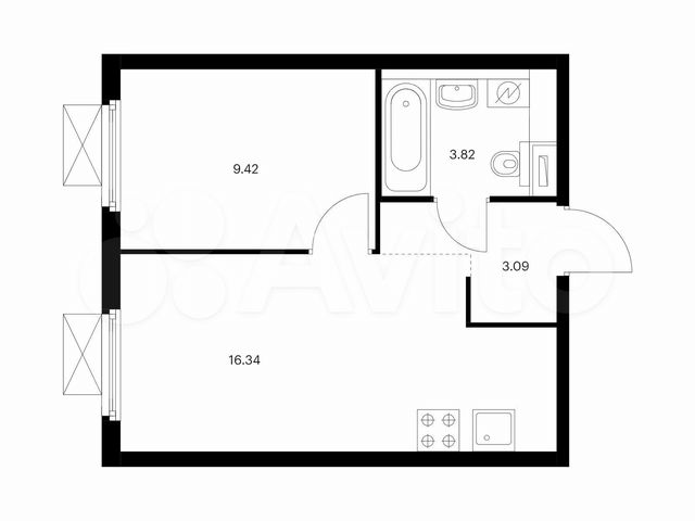 1-к. квартира, 32,7 м², 33/33 эт.