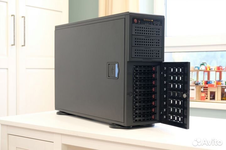 Тихий серверный корпус 4U/Tower Supermicro CSE-745