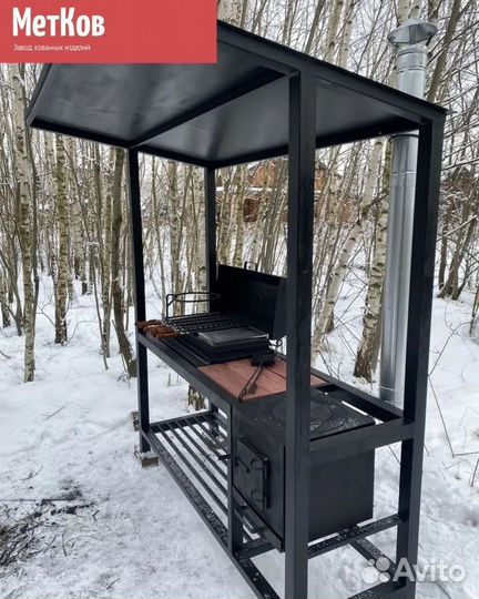 Мангал с крышей