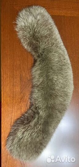 Меховой воротник песец. Дымчатого цвета
