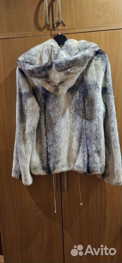 Шуба норковая р 44-46 с капюшоном