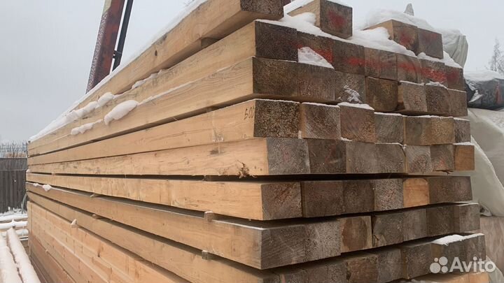 Брус обрезой ест. влаж. хвоя 3-4 сорт 150х150х6,0