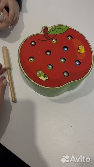 Деревянные пазлы половинки сортер рыбалка