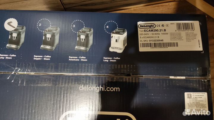 Кофемашина delonghi ecam 290.21b новая