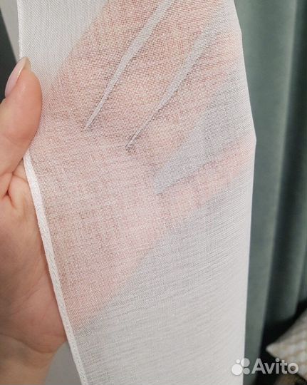 Тюль рисунок лён