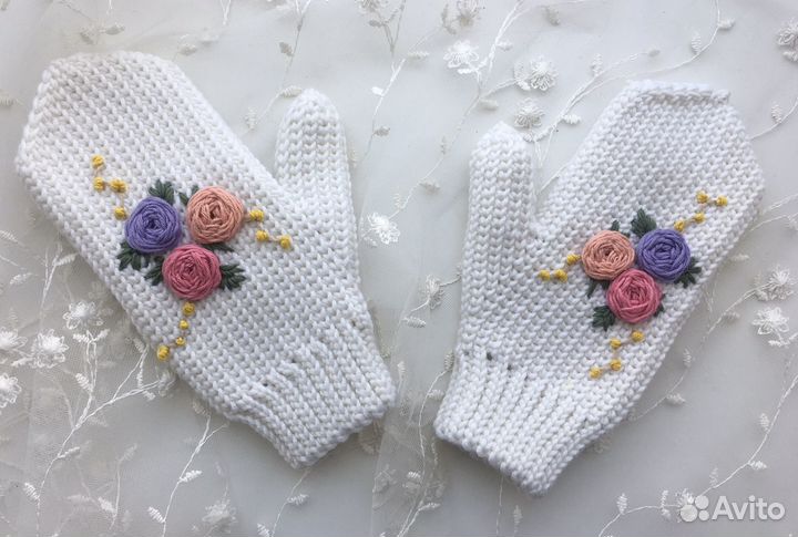 Варежки для девочки ручной работы