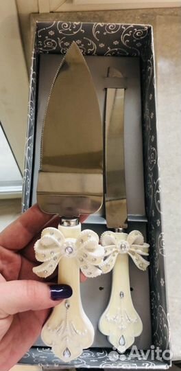 Свадебный набор для торта(лопатка и нож)