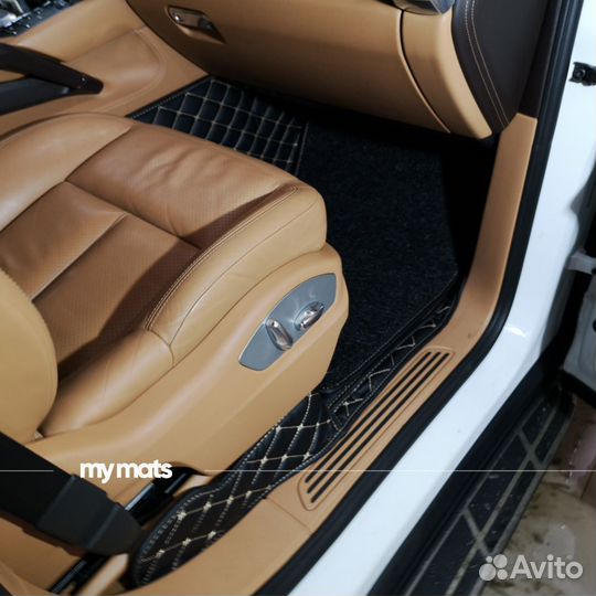 3D коврики из экокожи на Porsche на заказ