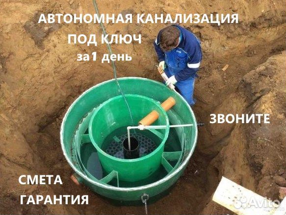 Установка автономных канализаций, септики
