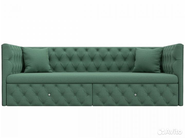 Диван детский прямой Найс, рогожка, амур зеленый