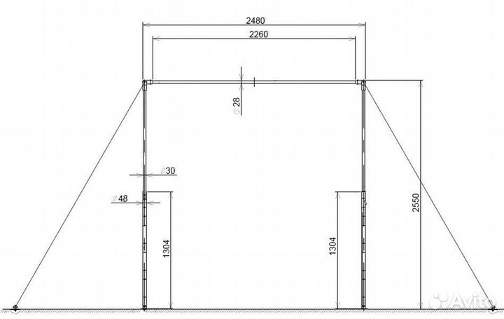 Перекладина гимнастическая универсальная Pioner A12518