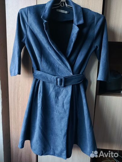 Замшевое платье