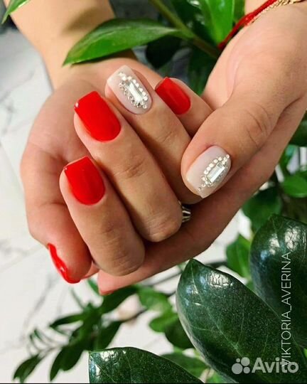 Маникюр гель лак наращивание