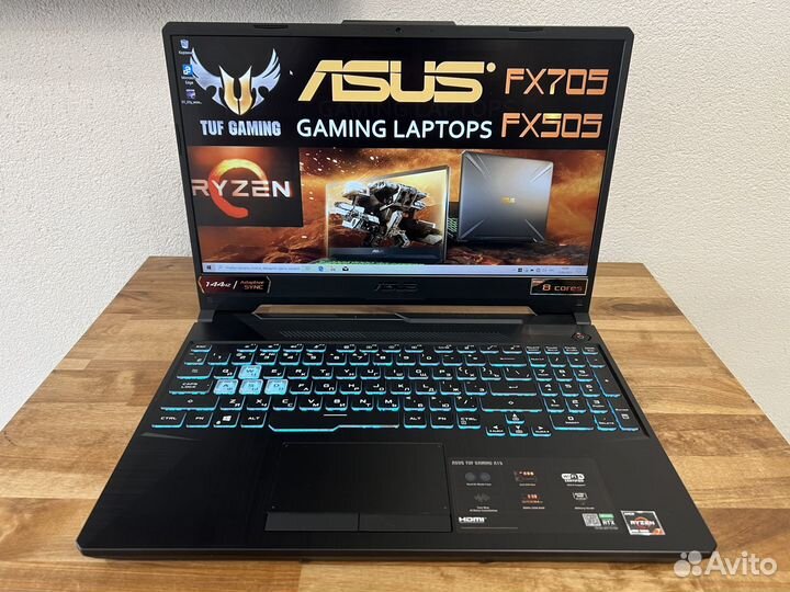 16 ядер 16Gb 144Hz Ryzen 7 4800H RTX3050 SSD 512Gb