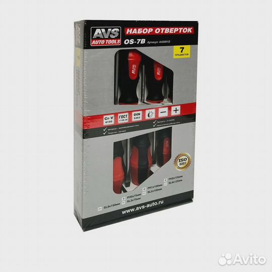 Набор отверток (7 предметов) в коробке AVS OS-7B
