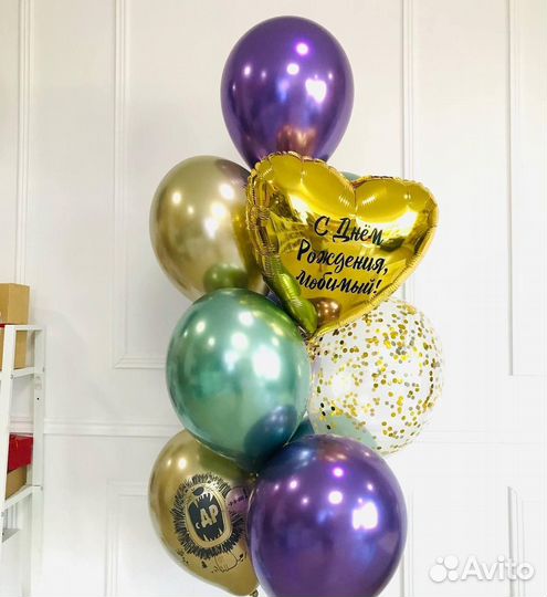 Шары с воздушные гелием на день рождения