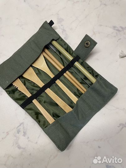 Бамбуковый набор столовых приборов