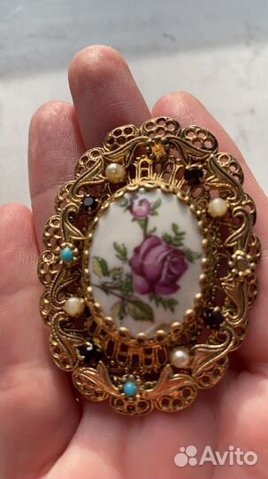 Брошь винтажная чехия