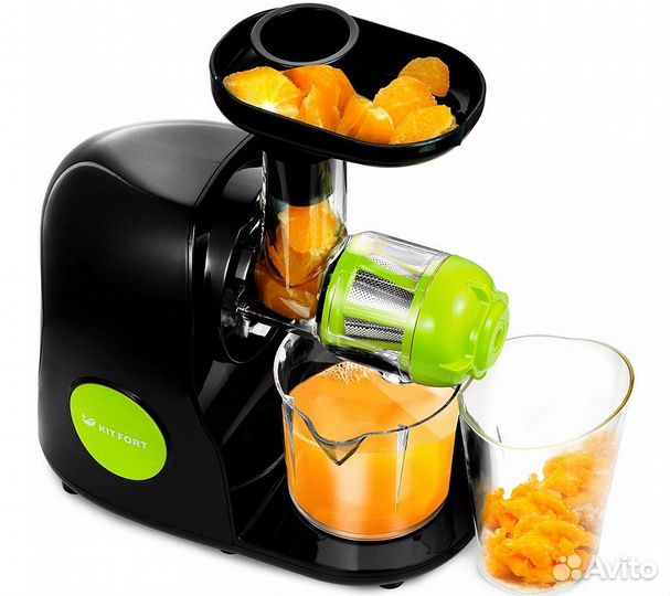 Соковыжималка шнековая Kitfort KT-1111-1 зеленый