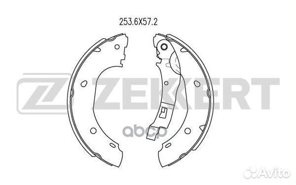 Колодки торм. бараб. задн. Citroen Jumper (230