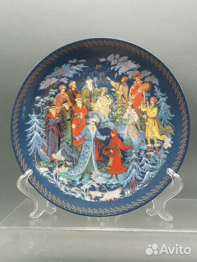 Тарелки Палех, полный комплект Дары Времен Года