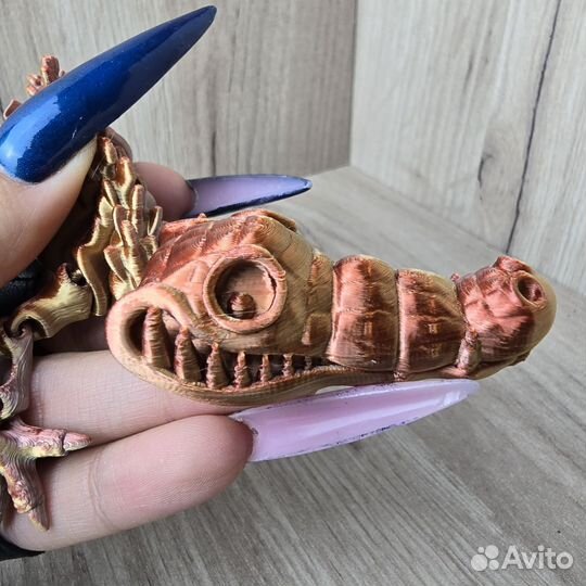 Скелет крокодил 3Д печать антистресс игрушка