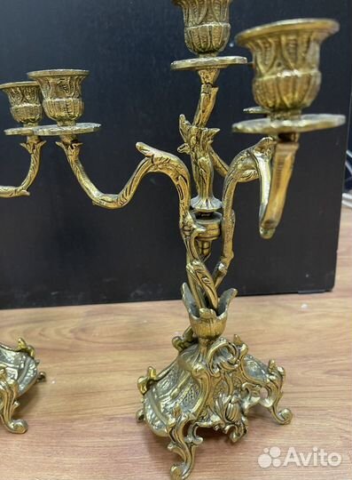 Подсвечники латунные, пр-во Португалия-пара