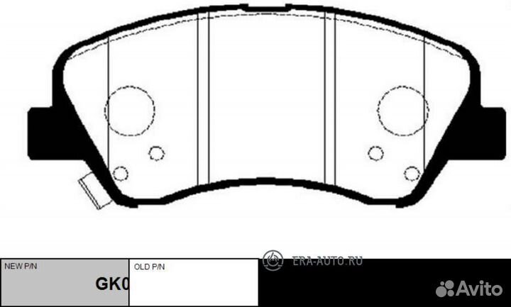 CTR GK0500 Колодки тормозные hyundai solaris 09- п