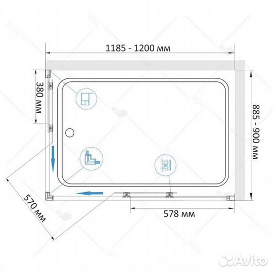 Душевой уголок RGW Classic CL-44 120x90