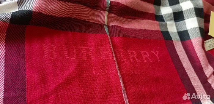 Шарф палантин Burberry бордо новый