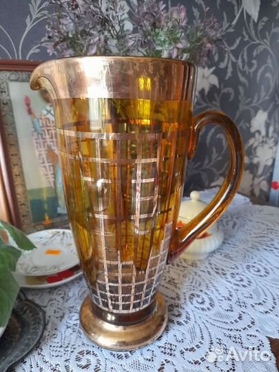 Кувшин стекло. Богемия. Времён СССР