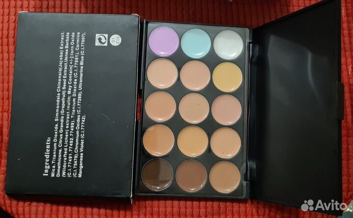Палетка консилеров для макияжа лица, 15 цветов, ко