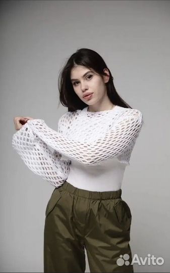 Вязаный топ сетка