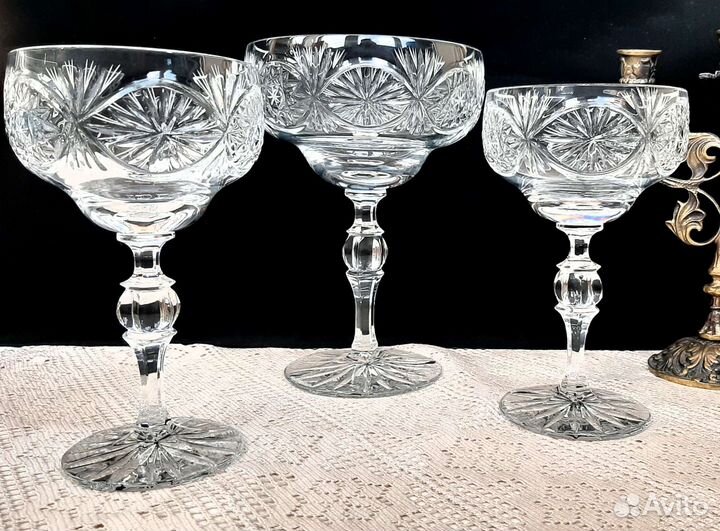 Старинный набор вазы, хрусталь СССР