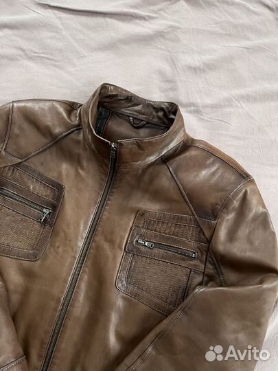 Кожаная куртка мужская 54 56 размер