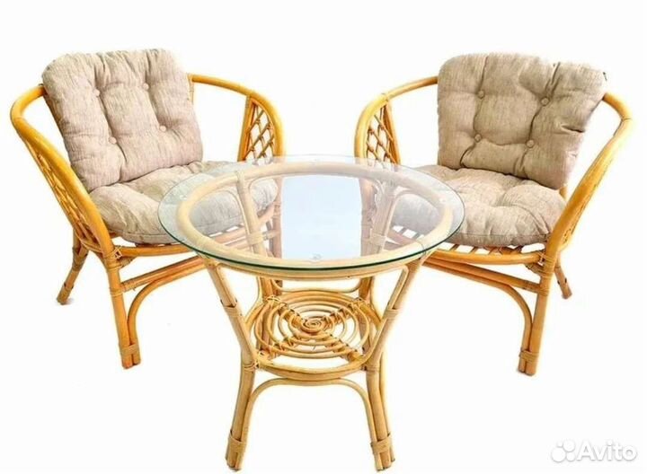 Комплект мебели из натурального ротанга