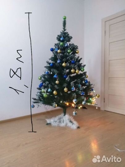 Елка искусственная заснеженная 180 (торг.уместен)