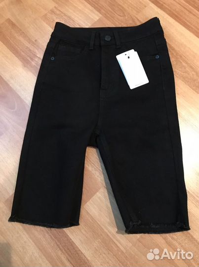 Велосипедки джинсовые, шорты, размер 42 (XS)