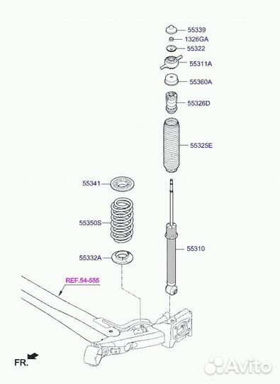 Амортизатор задний задний Hyundai Solaris 2