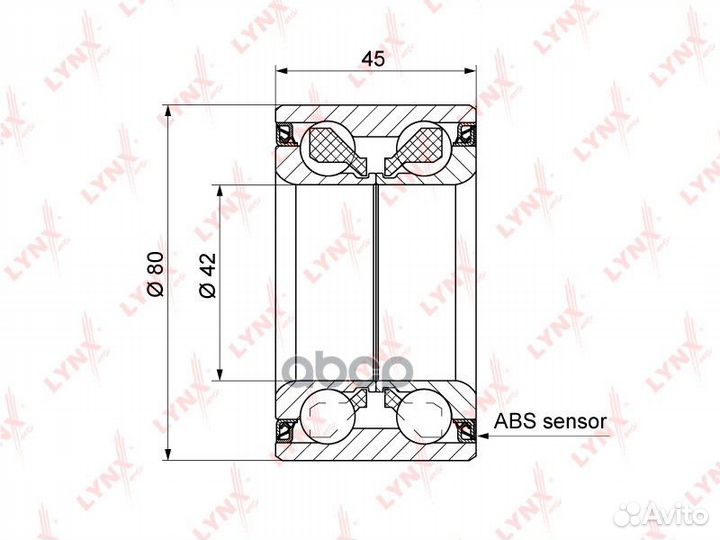 WB-1344 Подшипник ступицы lynxauto WB-1344 lynx