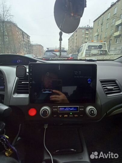 Магнитола 2 din android honda civic 4D +камера