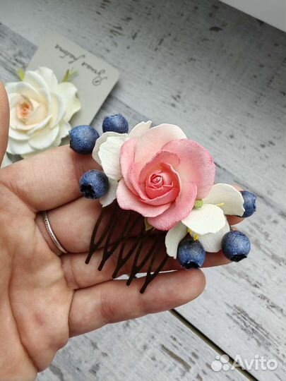 Гребень. Веточка. Украшение невесты.Ручная работа