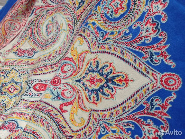 Большой платок шаль etro тонкорунная шерсть италия