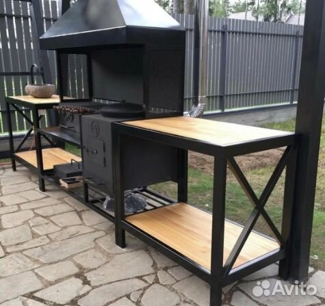 Мангал loft с крышей