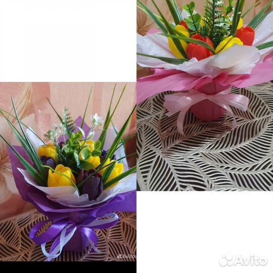 Подарки. Мини букеты из мыла