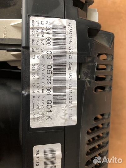 Панель приборов Mercedes w204 c204