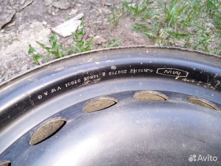 Диск колеса R-15 Volkswagen Polo (6jx15h2 5*100 E