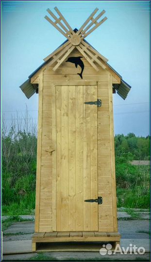 Дачный туалет с декором и установкой фкб 875