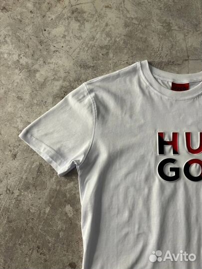 Футболка Hugo Boss белая 3Д мужская