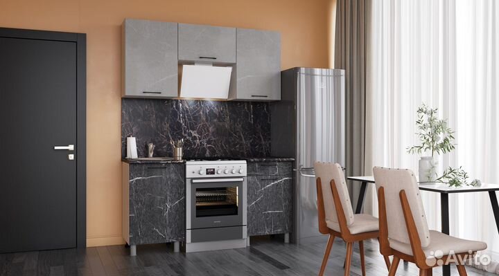 Кухня Марбл 1,6 м с окапом новая цена за все